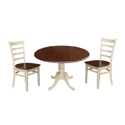 3 - Piece Drop Leaf Solid Wood Dining Set R886813