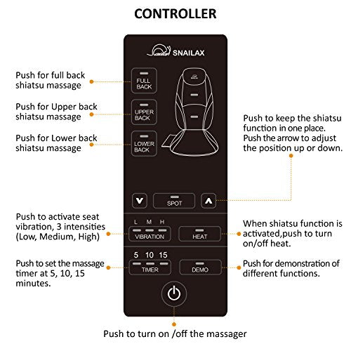 Shiatsu Massage Cushion with Heat Kneading Back Massager F875573