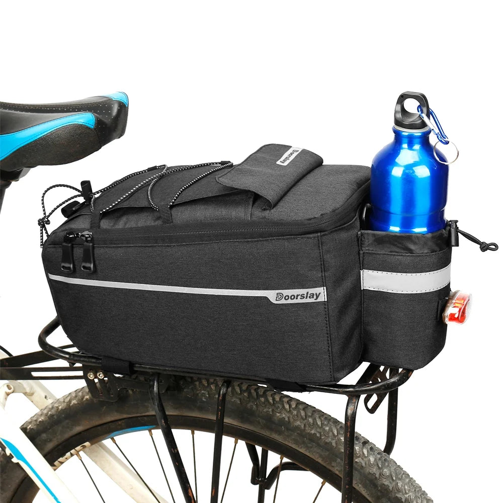 Insulated Trunk Cooler Bag Cycling Rear Rack Storage Luggage Bag Reflective MTB Bike Pannier Bag Shoulder Bag Q19641