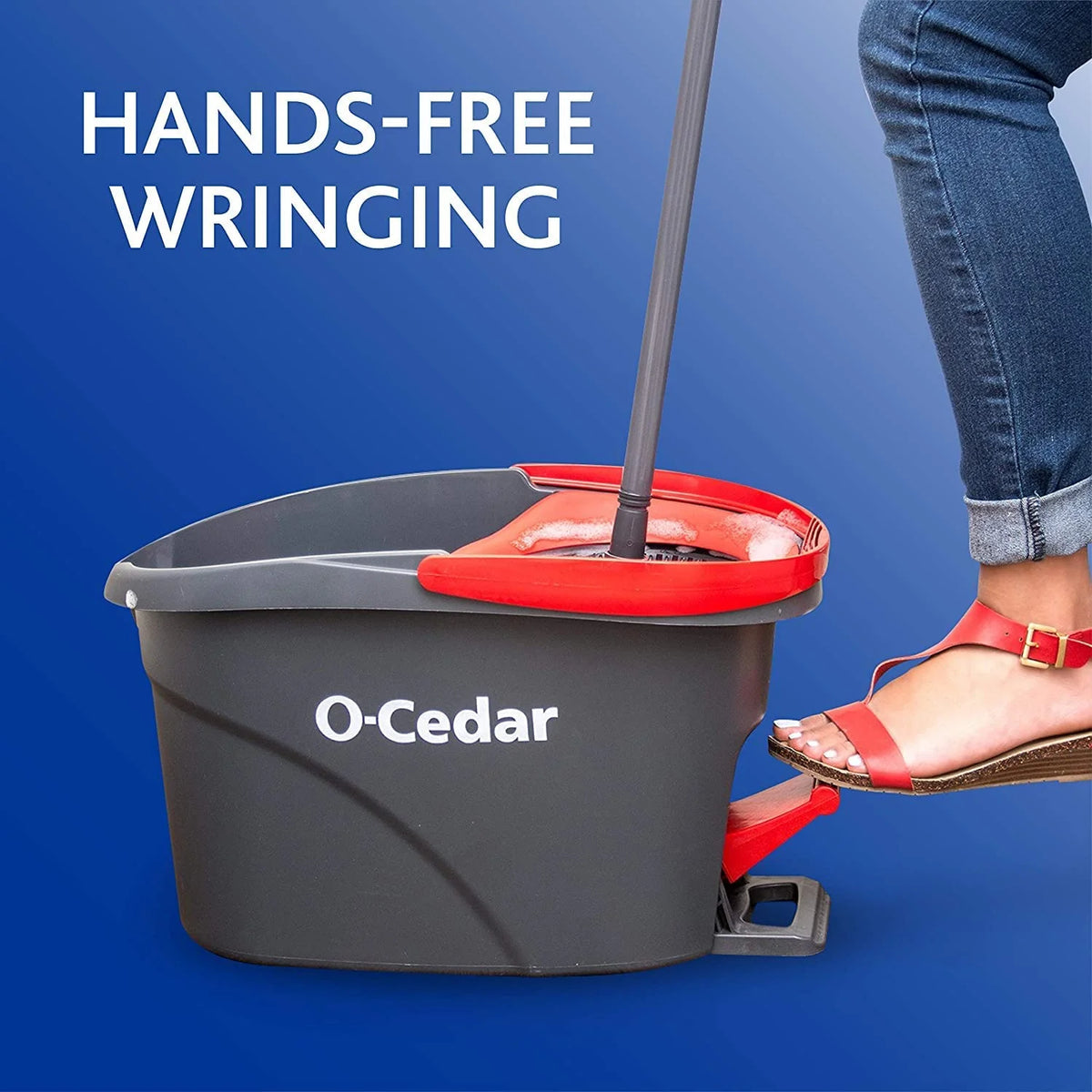 Microfiber Spin Mop & Bucket System with 3 Extra Refills D203