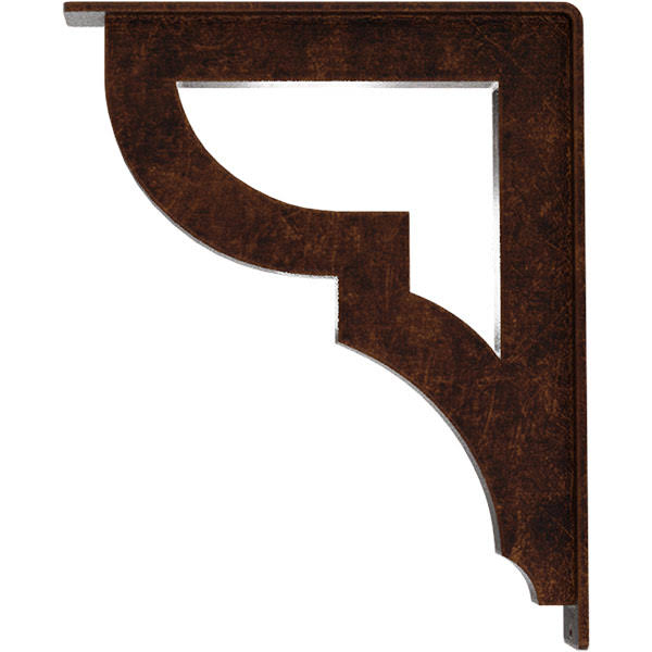 Antiqued Copper Wrought Iron Bracket S553