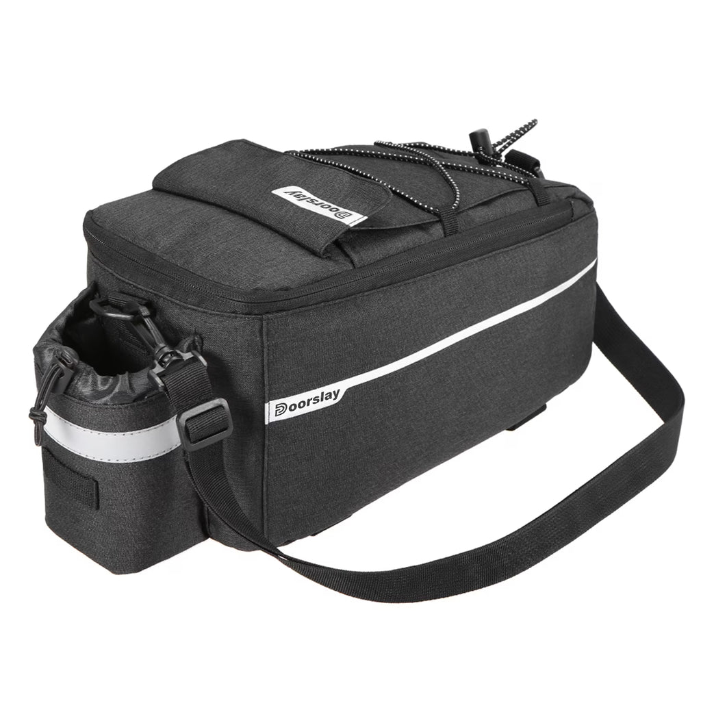 Insulated Trunk Cooler Bag Cycling Rear Rack Storage Luggage Bag Reflective MTB Bike Pannier Bag Shoulder Bag Q19641
