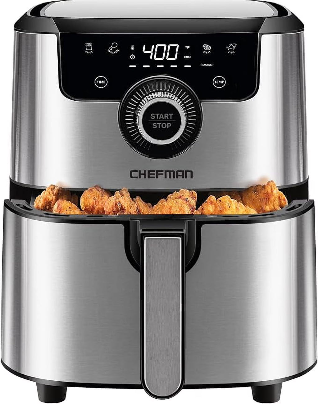 Open Box CHEFMAN Air Fryer 4.5 Qt Dual Control Temperature - SILVER S9755