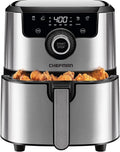 Open Box CHEFMAN Air Fryer 4.5 Qt Dual Control Temperature - SILVER S9755
