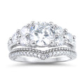CZ Engagement Ring Set Size 7 J222