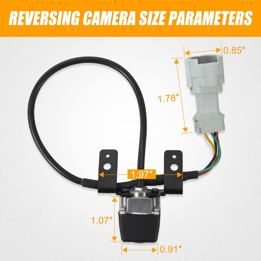 Rear View Backup Camera with Link Cable and Plug Compatible with 2011-2014 Hyundai Sonata Pack of 2 A955283