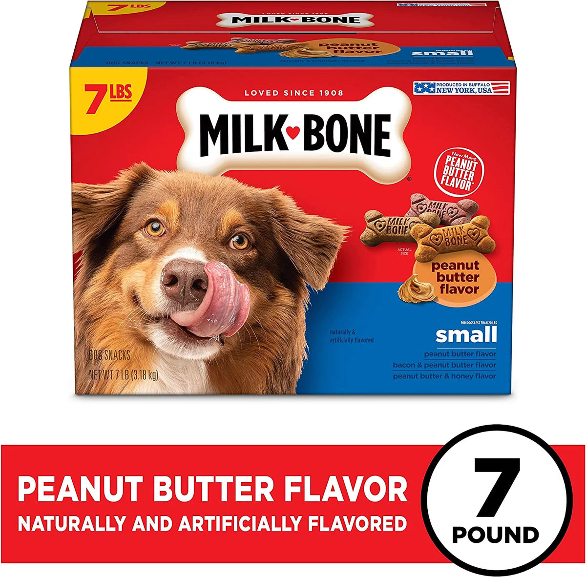 Peanut Butter Flavor Small Dog Treats, 7 Pounds I5135