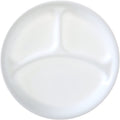 White 10.25" Divided Dinner Plate Set Of 12 J2776