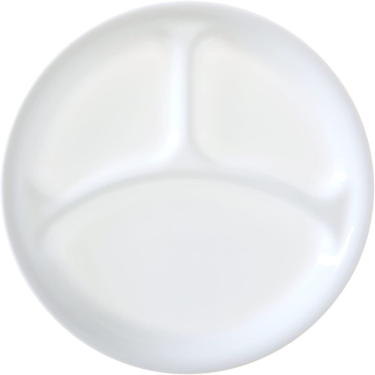 White 10.25" Divided Dinner Plate Set Of 12 J2776