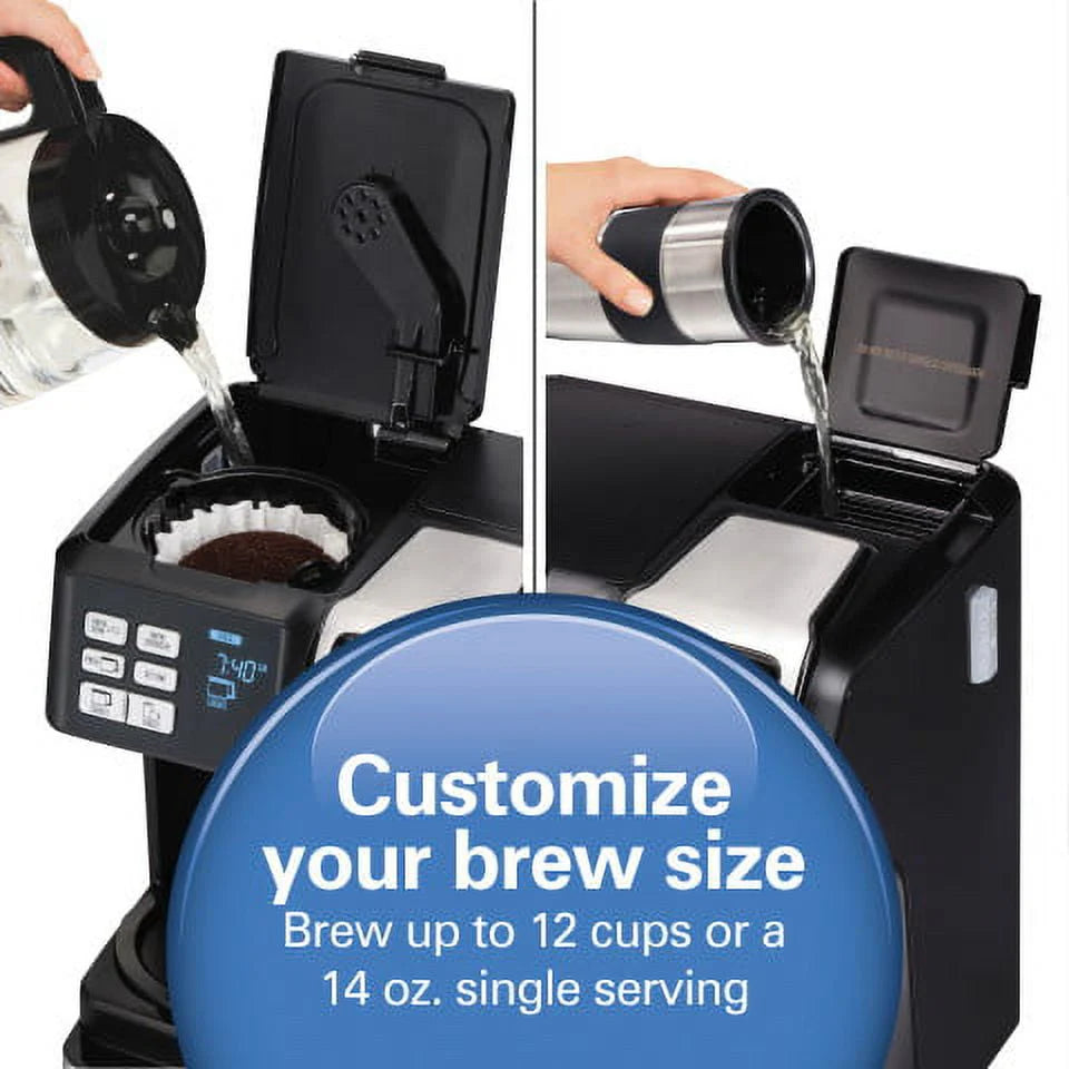 Black & Silver Single-Serve Coffee Maker K611