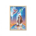 Multicolor Printed Fabric Wall Art with Frame, 23" x 35" Z656