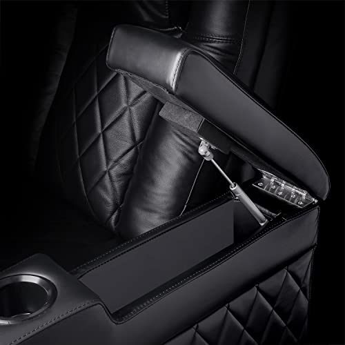 Dark Chocolate Leather Power Reclining Home Theater Seating Row of 4 I566