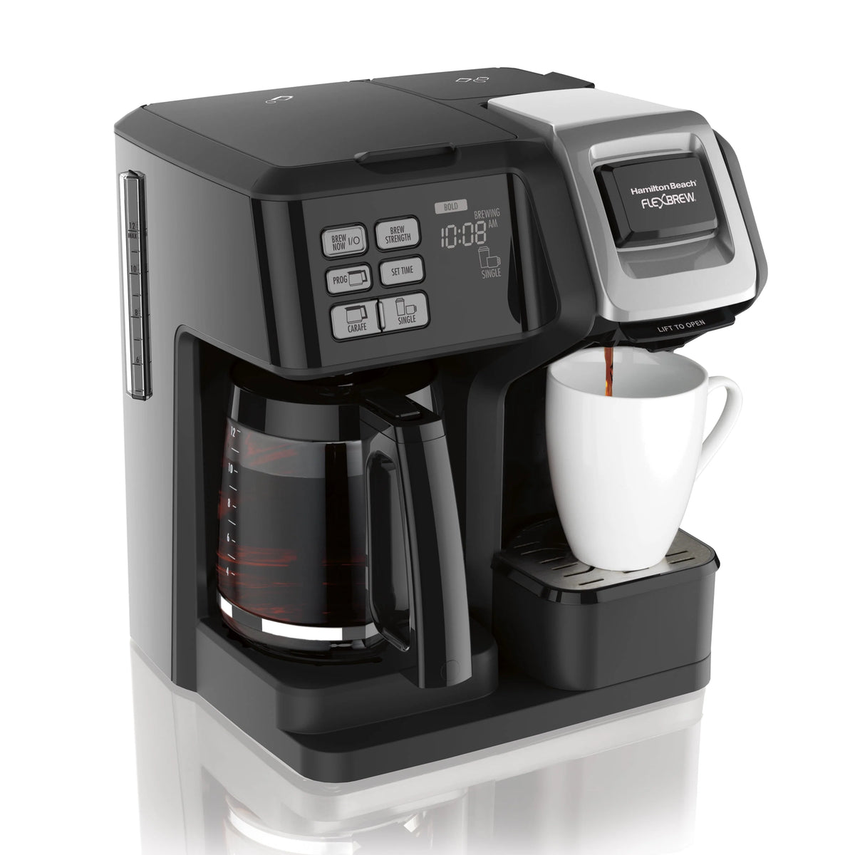 Black & Silver Single-Serve Coffee Maker K611