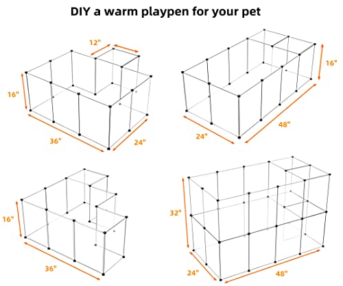 Portable Small Animals Pet Playpen Yard Fence V807532