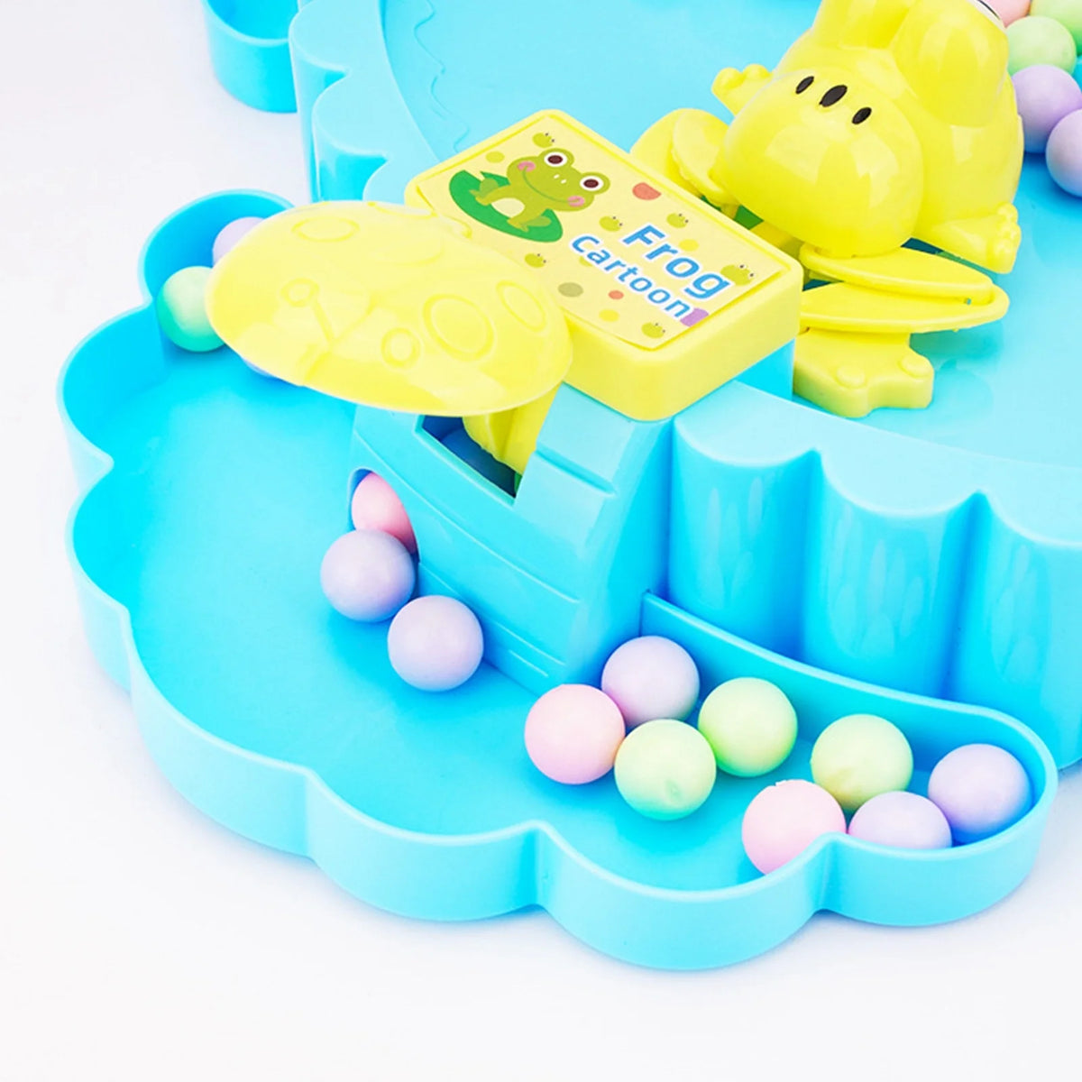 Blue Hungry Frogs Eating Beans Board Game V966