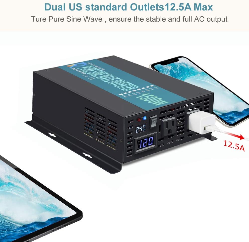1500W 24V Pure Sine Wave Power Inverter N894329