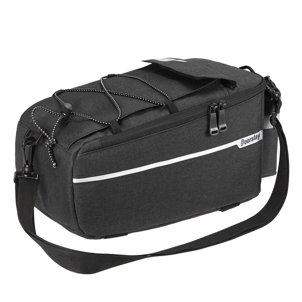 Insulated Trunk Cooler Bag Cycling Rear Rack Storage Luggage Bag Reflective MTB Bike Pannier Bag Shoulder Bag Q19641