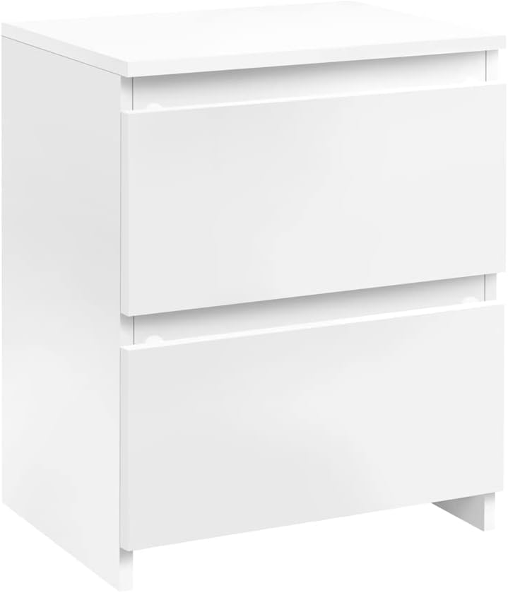 White 2-Drawer End Table T48009