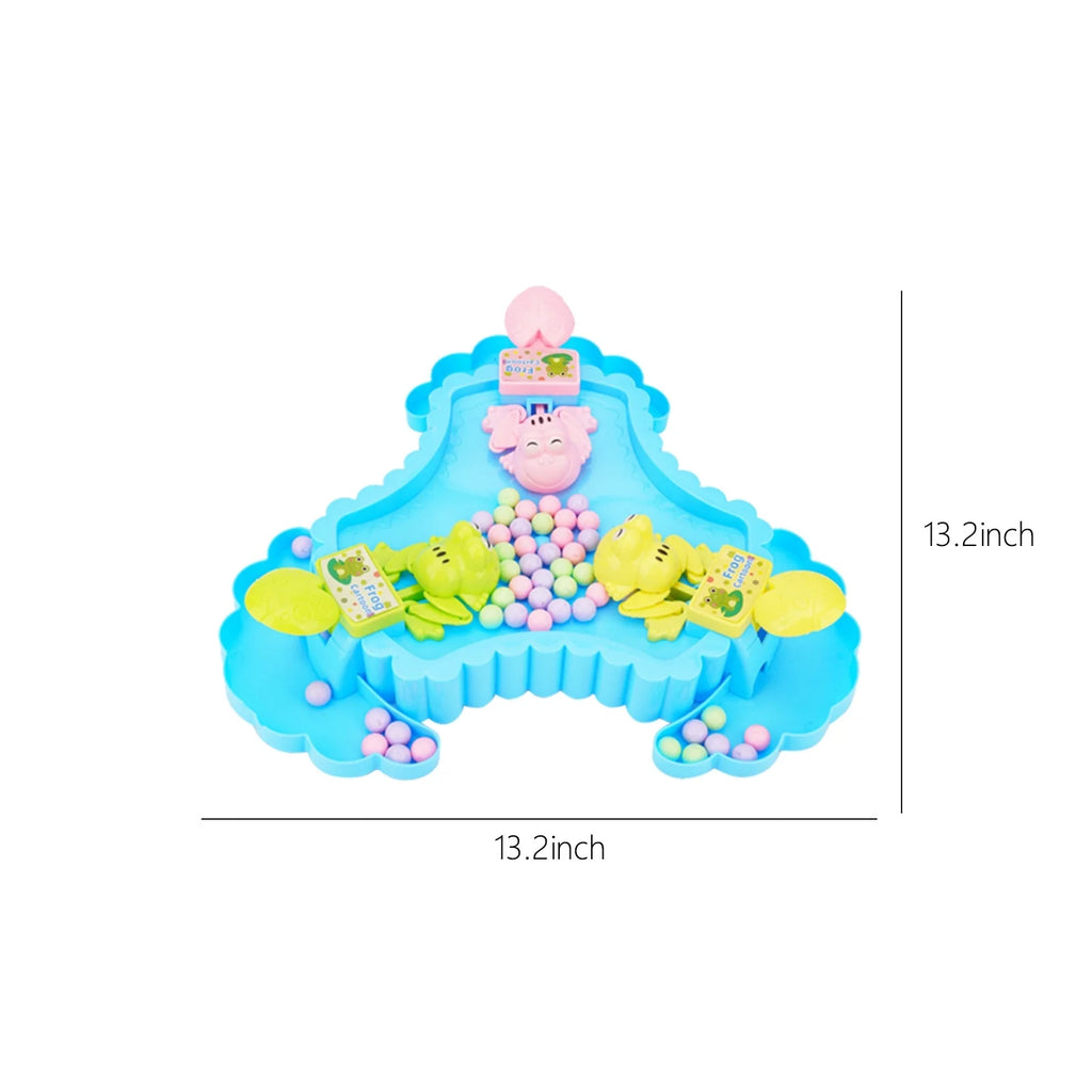 Blue Hungry Frogs Eating Beans Board Game V966